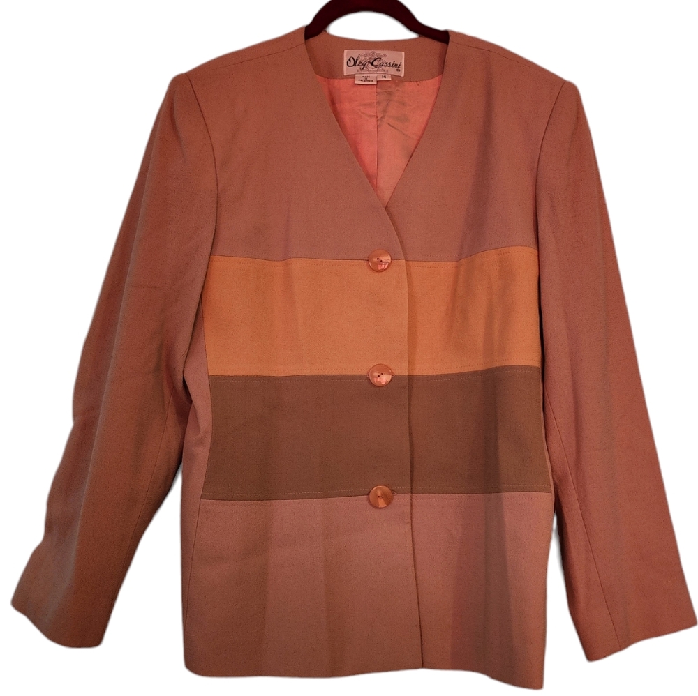 Vintage Oleg Cassini Blazer Size 14